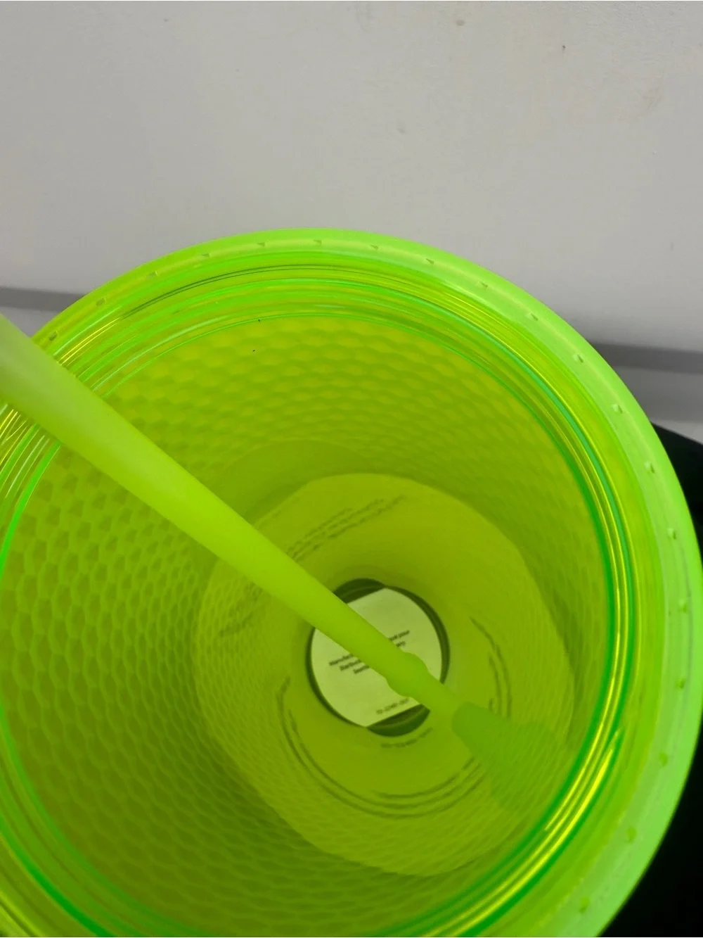 Starbucks Neon Lime Textured Reusable Tumbler with Straw New